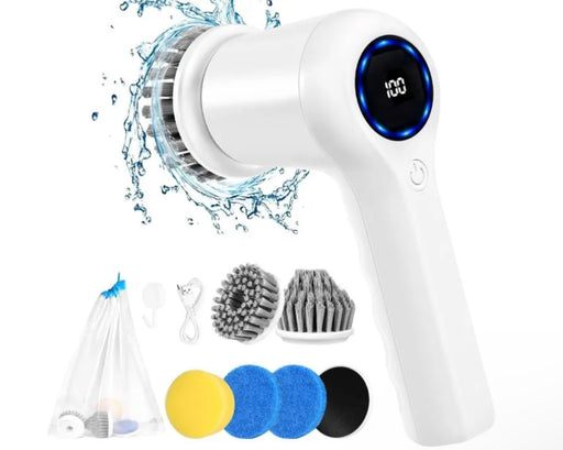 Elite-Indulge IPX7 Waterproof Electric Cleaning Brush with Telescopic Extension Pole - Solar Panel Cleaner